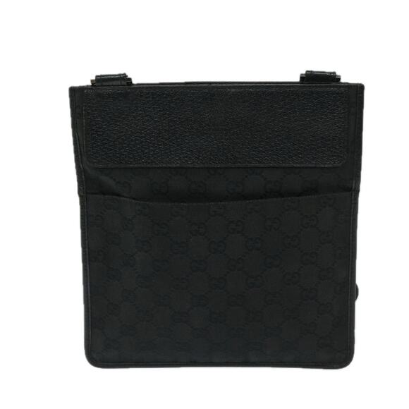 GUCCI GG Canvas Shoulder Bag Black - Picture 2 of 13